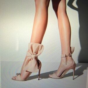 Giuseppe Zanotti Etoile Bow Crystal Sandals Heels Shoes 37 US 7 $ $ 1,495